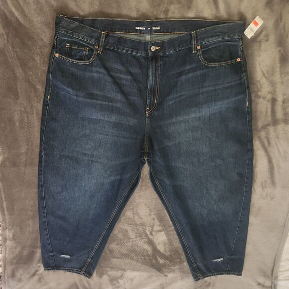 Old Navy Plus Size 24 Extra High-Waisted  Balloon Ankle Jeans Med Wash Denim NWT - Picture 1 of 8